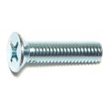 Midwest Fastener M6-1.00 x 25 mm Phillips Flat Machine Screw, Zinc Plated Steel, 50 PK 51511